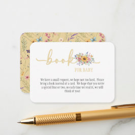 Wildflower Solid Yellow Baby Shower Book for Baby  Begleitkarte