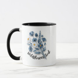 Wildflower Soul Blue Floral Art Tasse