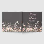Wildflower Spring Blush Pink Floral Wedding Gästebuch (Voll)