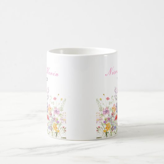Wildflower Spring Floral Kaffeetasse (Mittel)
