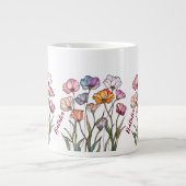 Wildflower Stained Glass Jumbo-Tasse (Vorderseite)