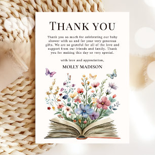 Wildflower Storybook Baby Shower Dankeskarten Dankeskarte