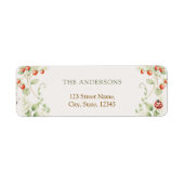 Wildflower Strawberry Return Address Label (Vorne)