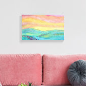 Wildflower Sun Leinwanddruck (Insitu (Wohnzimmer))