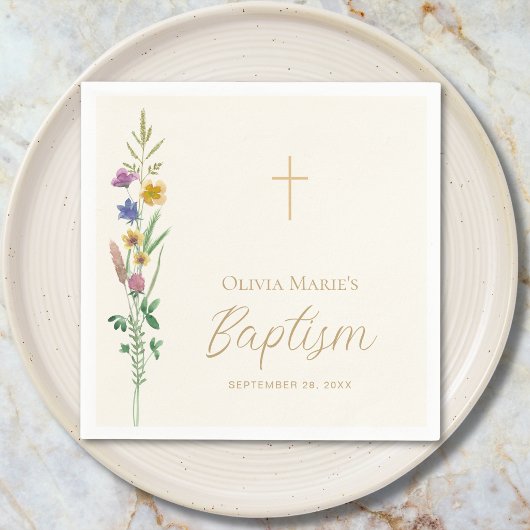 Wildflower-Taufe  Serviette