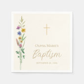 Wildflower-Taufe  Serviette (Vorderseite)