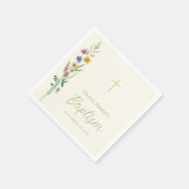 Wildflower-Taufe  Serviette (Ecke)