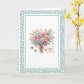 Wildflower Thank You Folded Greeting Card Karte (Gelbe Blume)