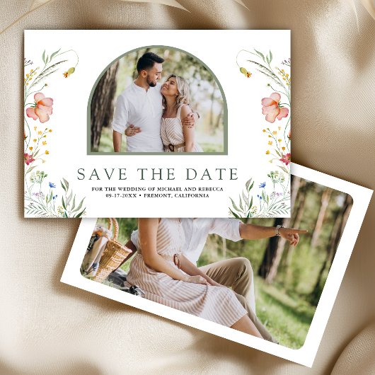Wildflower-Tor-Foto-Hochzeit Save The Date