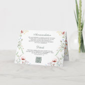 Wildflower-Torbogen-Foto-All-in-One-QR-Code-Hochze Einladung (Rückseite)