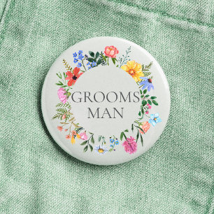 Wildflower Trauzeuge Hochzeit  Button