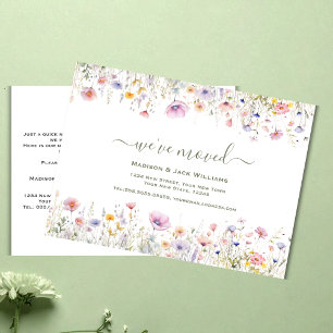 Wildflower Umzug Ankündigungsnachricht Postkarte
