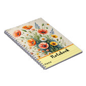 Wildflower Watercolor Bouquet Notizblock (Rechte Seite)