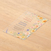 Wildflower Watercolor Floral Wedding Acryleinladungen (Ablage )