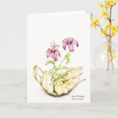 Wildflower watercolor geranium greeting card karte (Gelbe Blume)