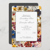 Wildflower Watercolor Wedding Invitation Einladung (Vorne/Hinten)