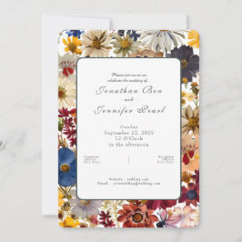  Wildflower Watercolor Wedding Invitation Einladung