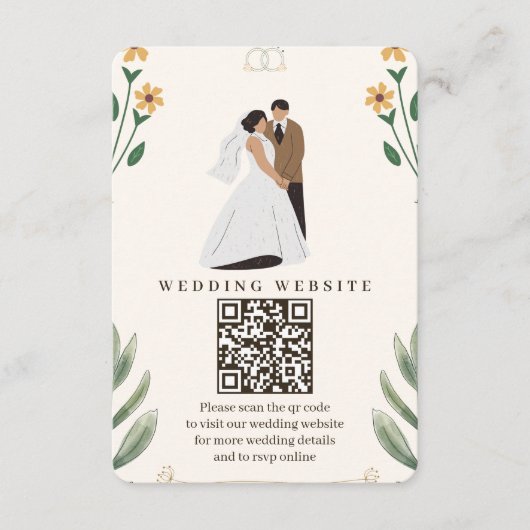 Wildflower Wedding Enclosure Card  Begleitkarte (Vorderseite)