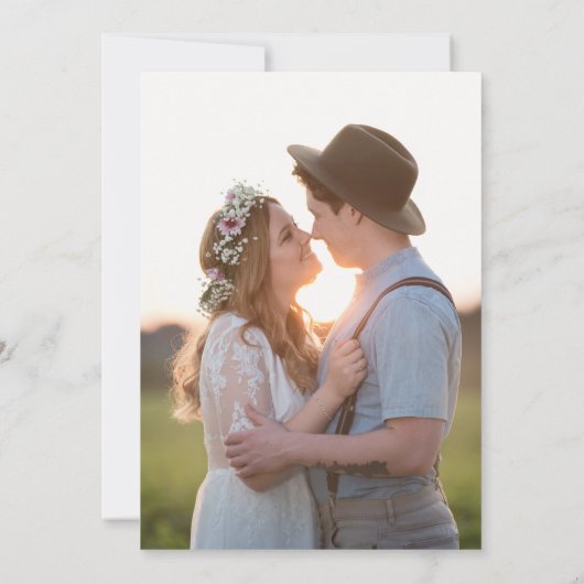 Wildflower Wedding Floral and Photo Save The Date (Rückseite)
