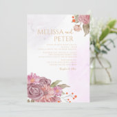 Wildflower Wedding Invitation Einladung (Stehend Vorderseite)