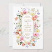 Wildflower Wedding Invite, Colorful Floral Wedding Einladung (Vorderseite)