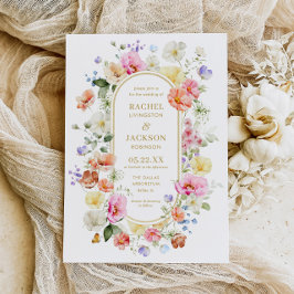 Wildflower Wedding Invite, Colorful Floral Wedding Einladung