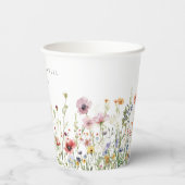 Wildflower Wedding Pappbecher (Rückseite)