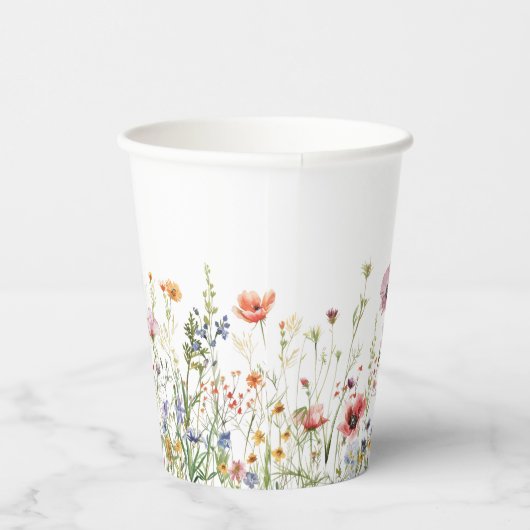 Wildflower Wedding Pappbecher (Rechts)