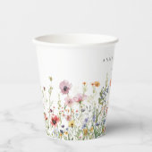 Wildflower Wedding Pappbecher (Vorderseite)