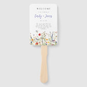 Wildflower Wedding Program Fächer (Vorderseite)