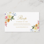 Wildflower Wedding QR Code RSVP Card Begleitkarte (Vorderseite)