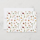 Wildflower Wedding QR RSVP Enclosure Card Einladung (Rückseite)