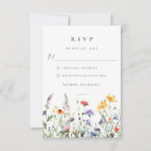 Wildflower Wedding RSVP Card (Vorderseite)