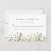 Wildflower Wedding RSVP Card (Vorderseite)
