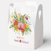 Wildflower Wedding, Rustic Floral Thank You & Geschenkschachtel (Geöffnet)