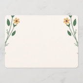 Wildflower Wedding Save the Date Card  (Rückseite)