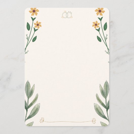 Wildflower Wedding Save the Date Card  (Rückseite)