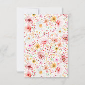 Wildflower Wedding Small Thank You  Dankeskarte (Rückseite)