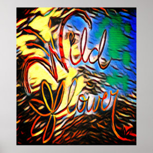WildFlower Welt Elemente Tierdruckplakat Poster