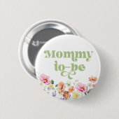 Wildflower werdende Mutti Button (Vorne & Hinten)