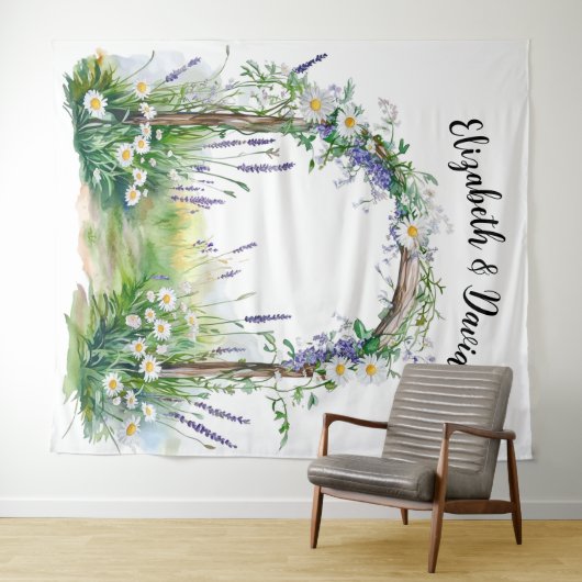 Wildflower Whimsy Backdrop Wandteppich (Beispiel (Horizontal))
