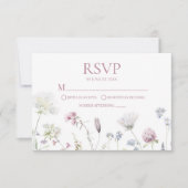 Wildflower Wild Flower Floral Wedding RSVP Card (Vorderseite)