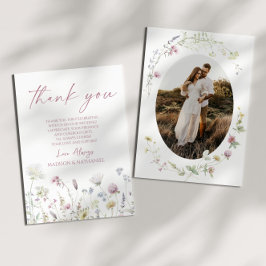 Wildflower Wild Flowers Floral Garden Custom Photo Dankeskarte