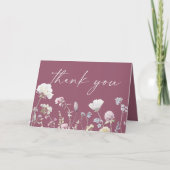 Wildflower Wild Flowers Floral Garden Dankeskarte (Vorderseite)