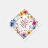 Wildflower Wild One 1st birthday Napkins Serviette (Ecke)
