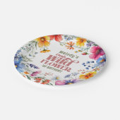 Wildflower Wild One 1st birthday Pappteller (Schrägansicht)