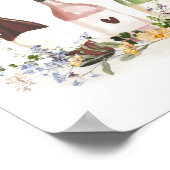 Wildflower Wine Bottles Cheers To Love Sign Poster (Ecke)