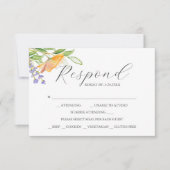 Wildflower with Meal Choice RSVP Cards Karte (Vorderseite)