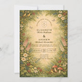 Wildflower Woodland Garden Wedding Einladung (Vorderseite)
