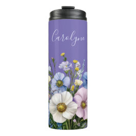 Wildflowers & Add your name  Thermosbecher